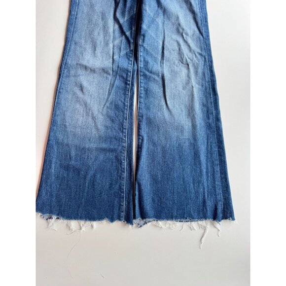 MOTHER The Tomcat Roller Chew The Sweetest Treat Cropped Wide Leg Jeans, Size 23 - Picture 6 of 15